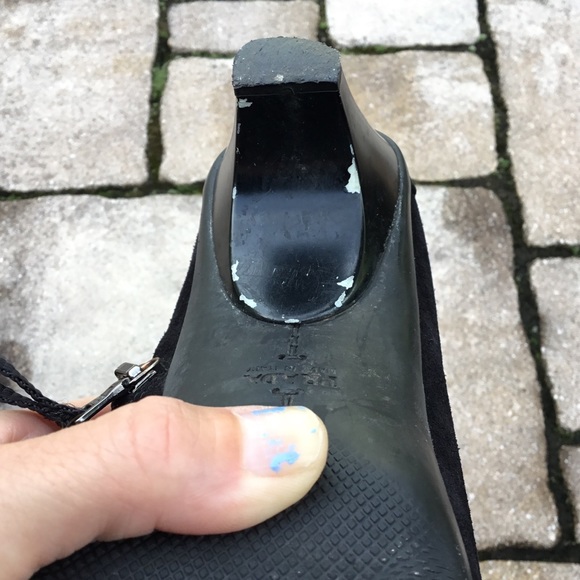 Prada Black Suede Ankle Booties - Picture 7 of 12